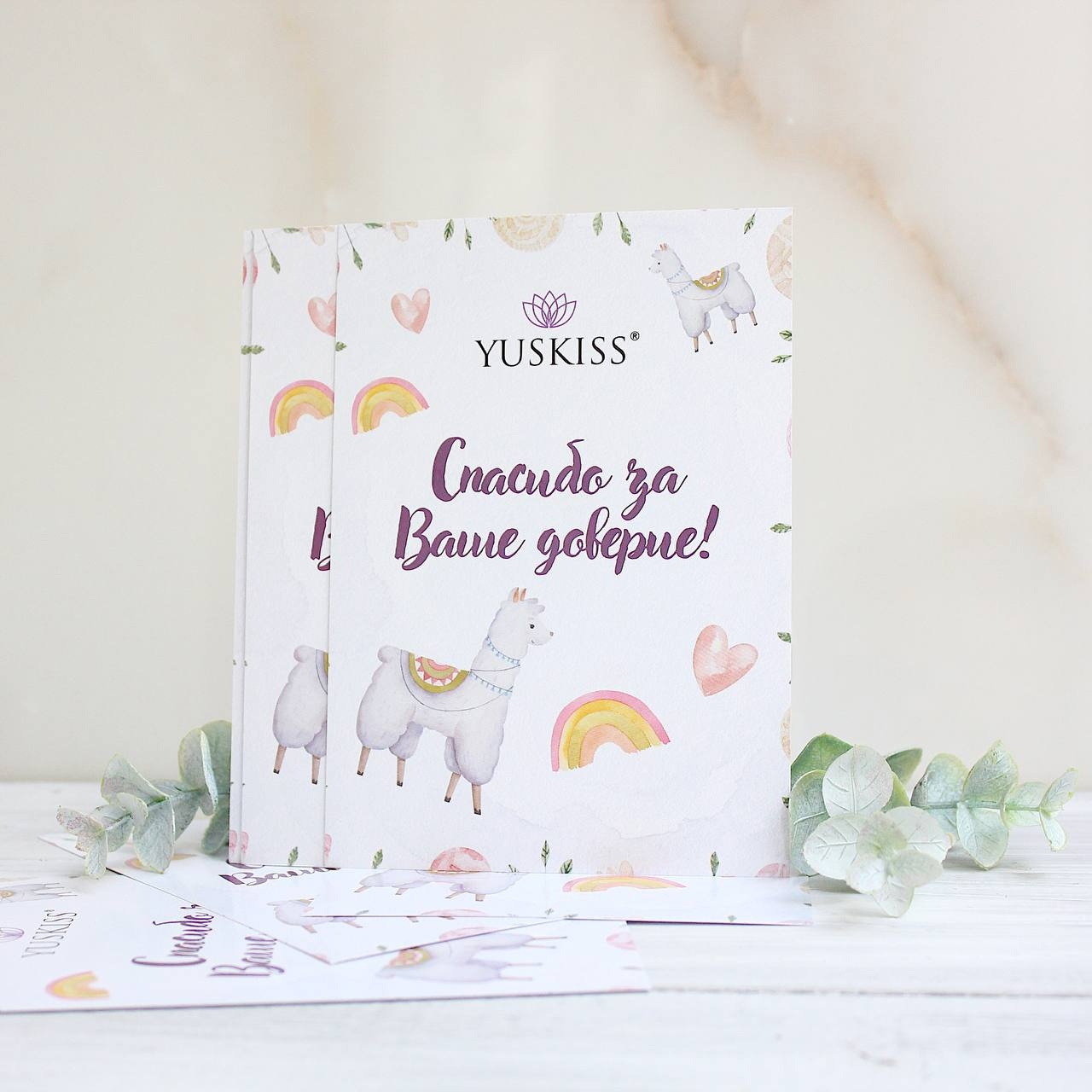 Открытка ТМ YUSKISS, (А6 бумага) 10см/15см Открытка ТМ YUSKISS, (А6 бумага) 10см/15см. Промо продукция YUSKISS